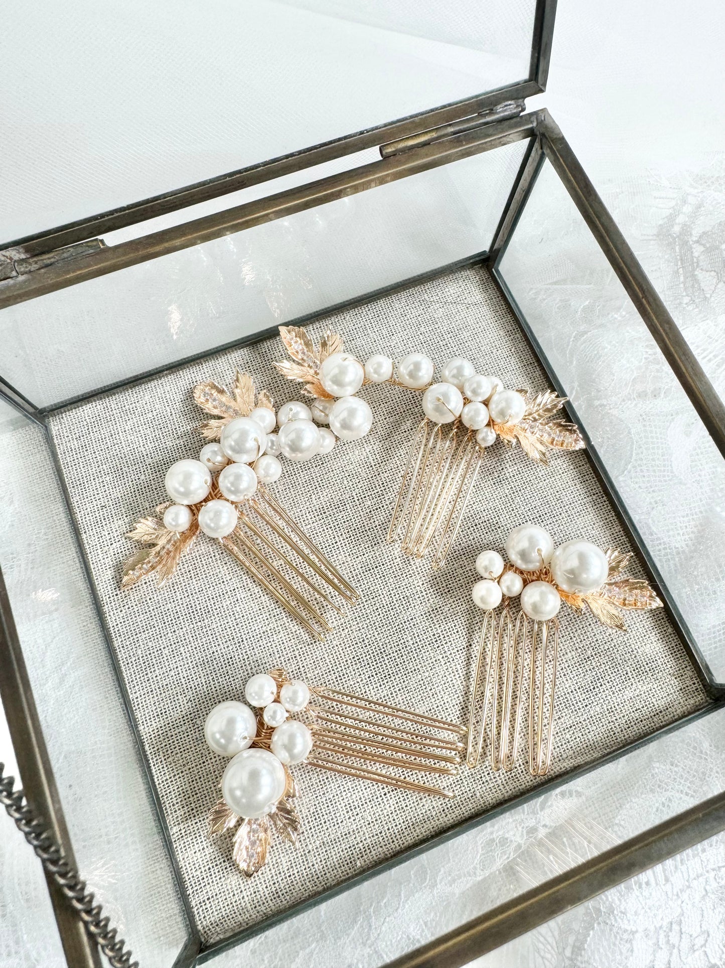 Pearl Wedding Hair Comb Set