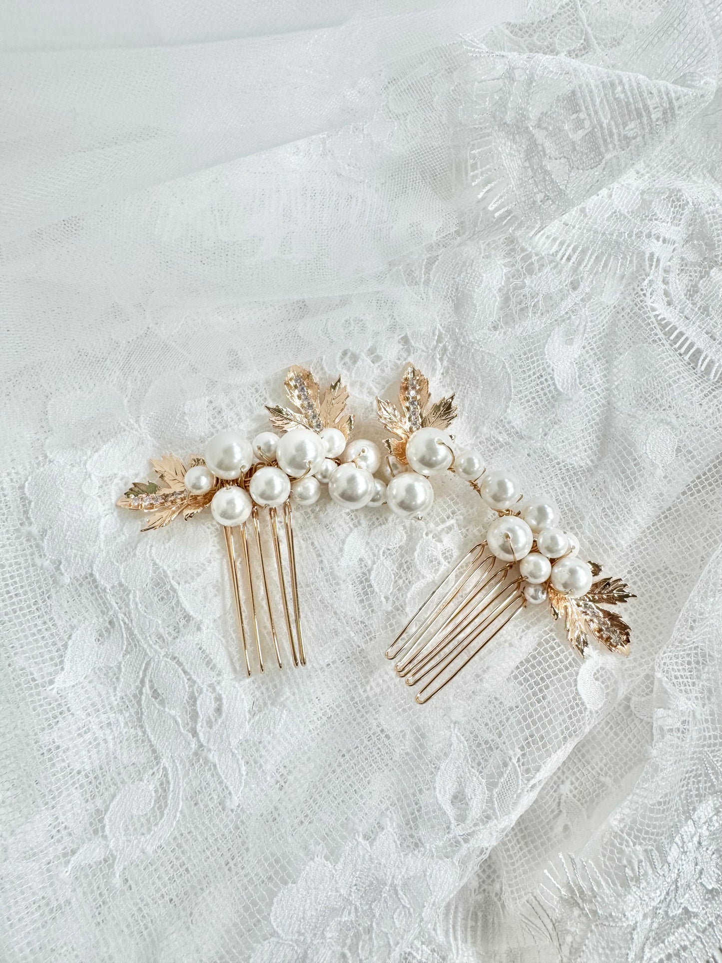 Pearl Wedding Hair Comb Set