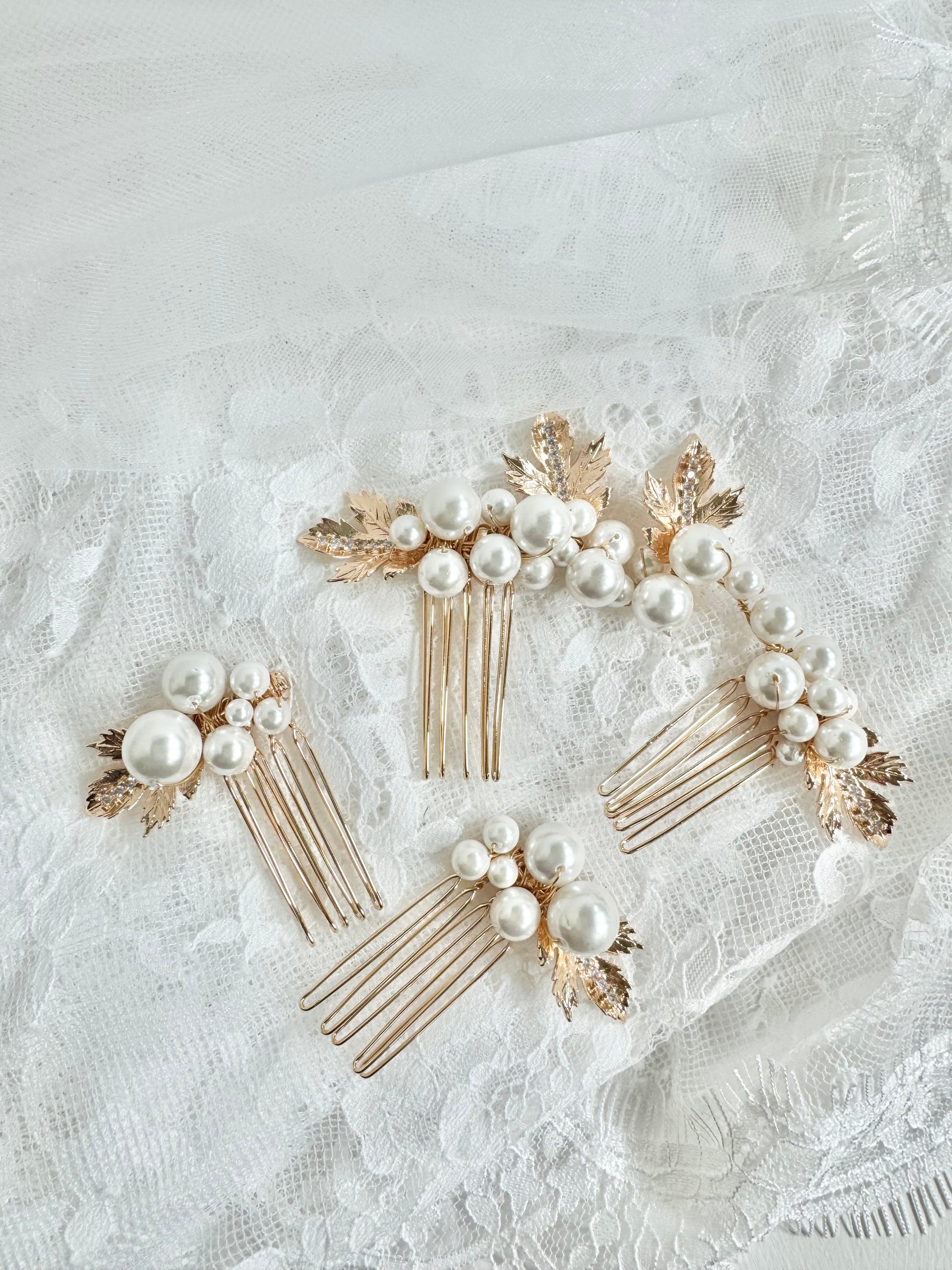 Pearl Wedding Hair Comb Set