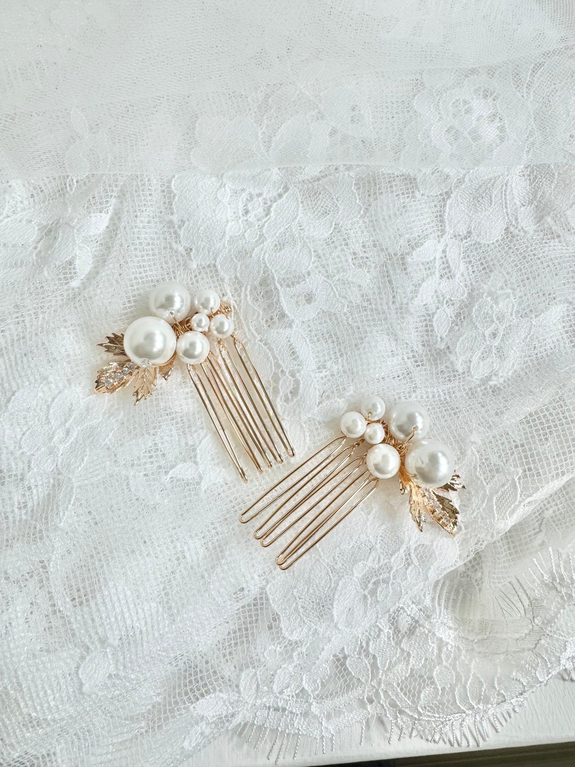 Pearl Wedding Hair Comb Set