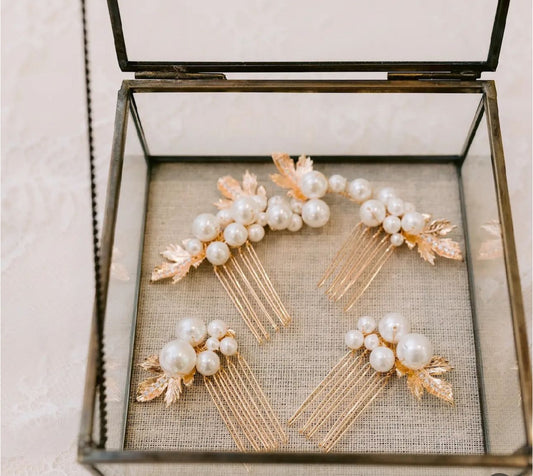 Pearl Wedding Hair Comb Set