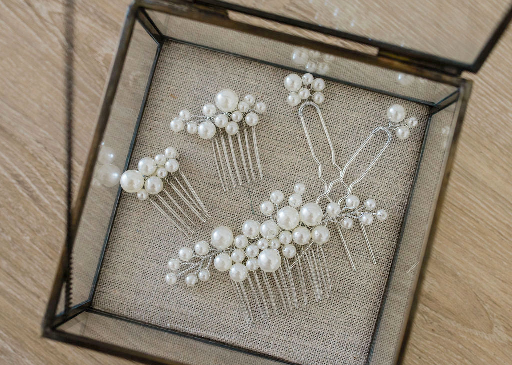 Pearl Hair Comb Set