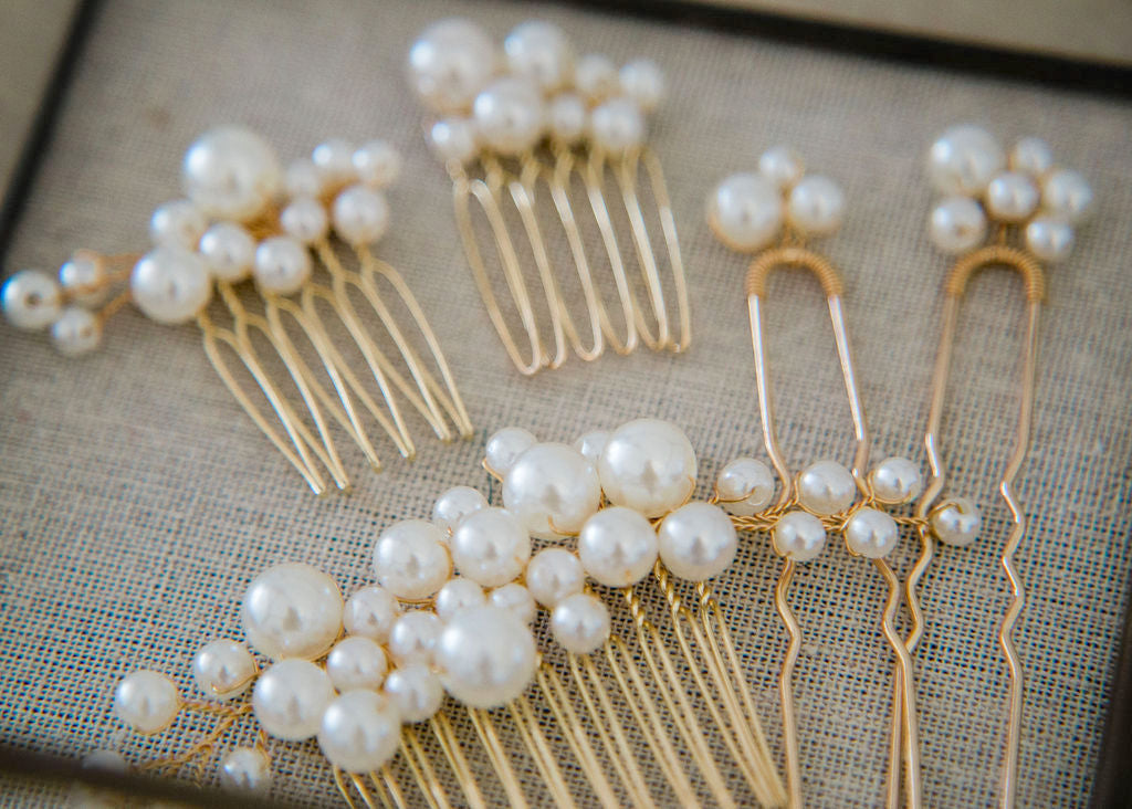 Pearl Hair Comb Set