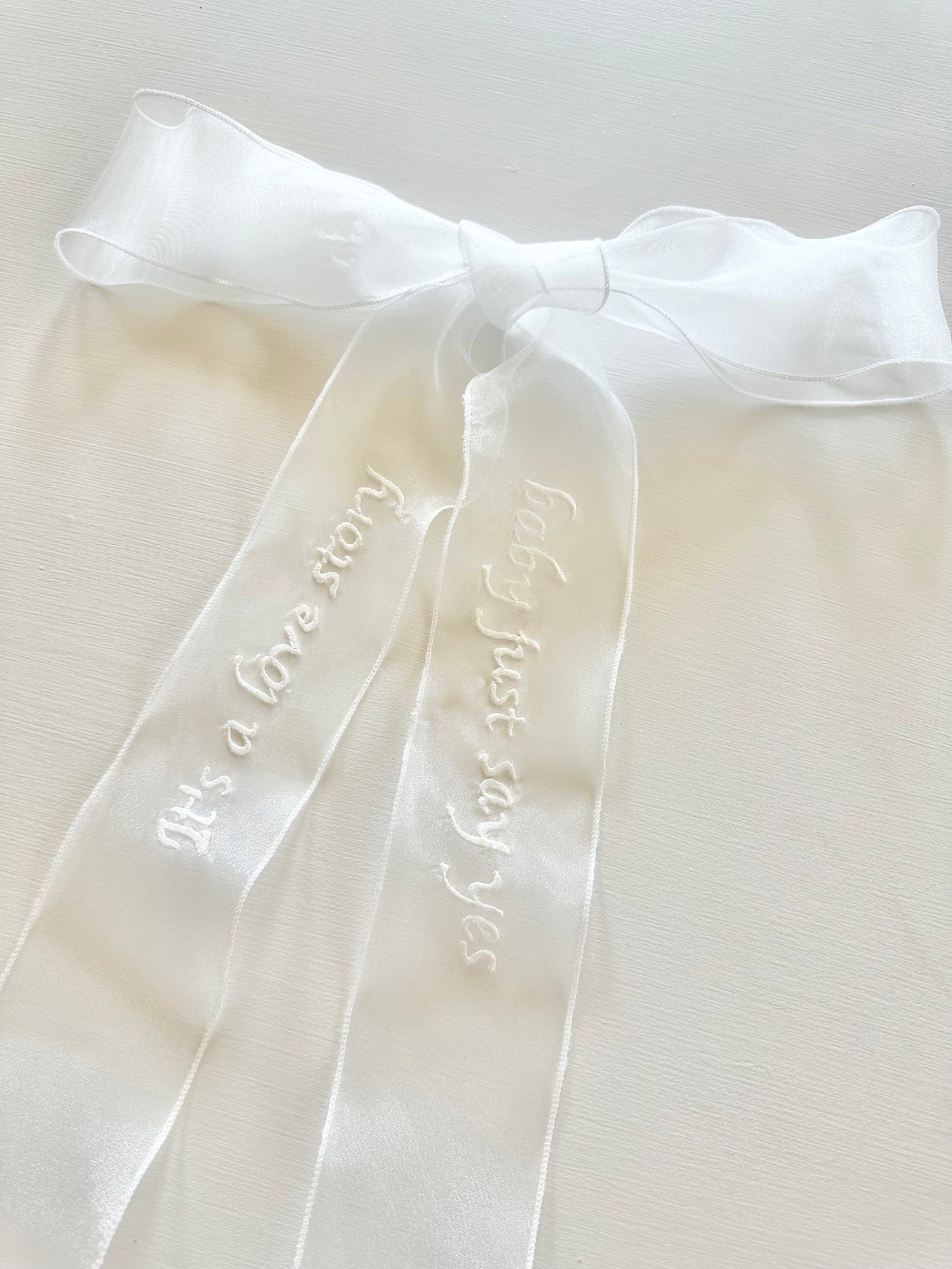 Custom Embroidered Hair Ribbon